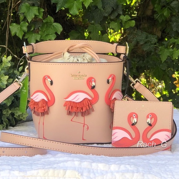 kate spade Handbags - Kate Spade By the Pool Pippa Flamingo Set